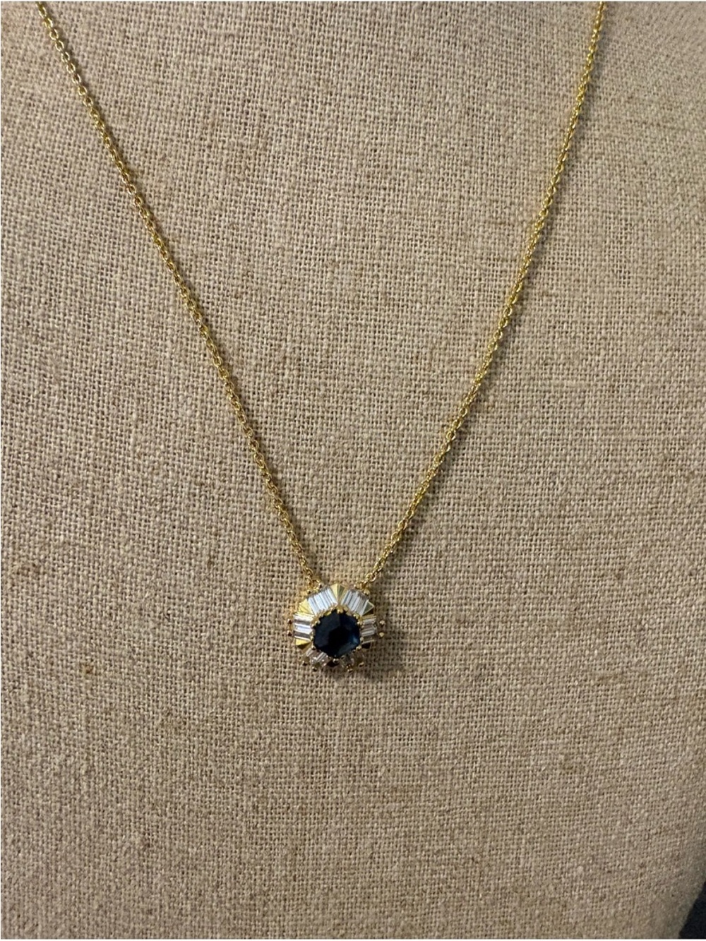 Stella & Dot Heirloom Sapphire Crystal Necklace
